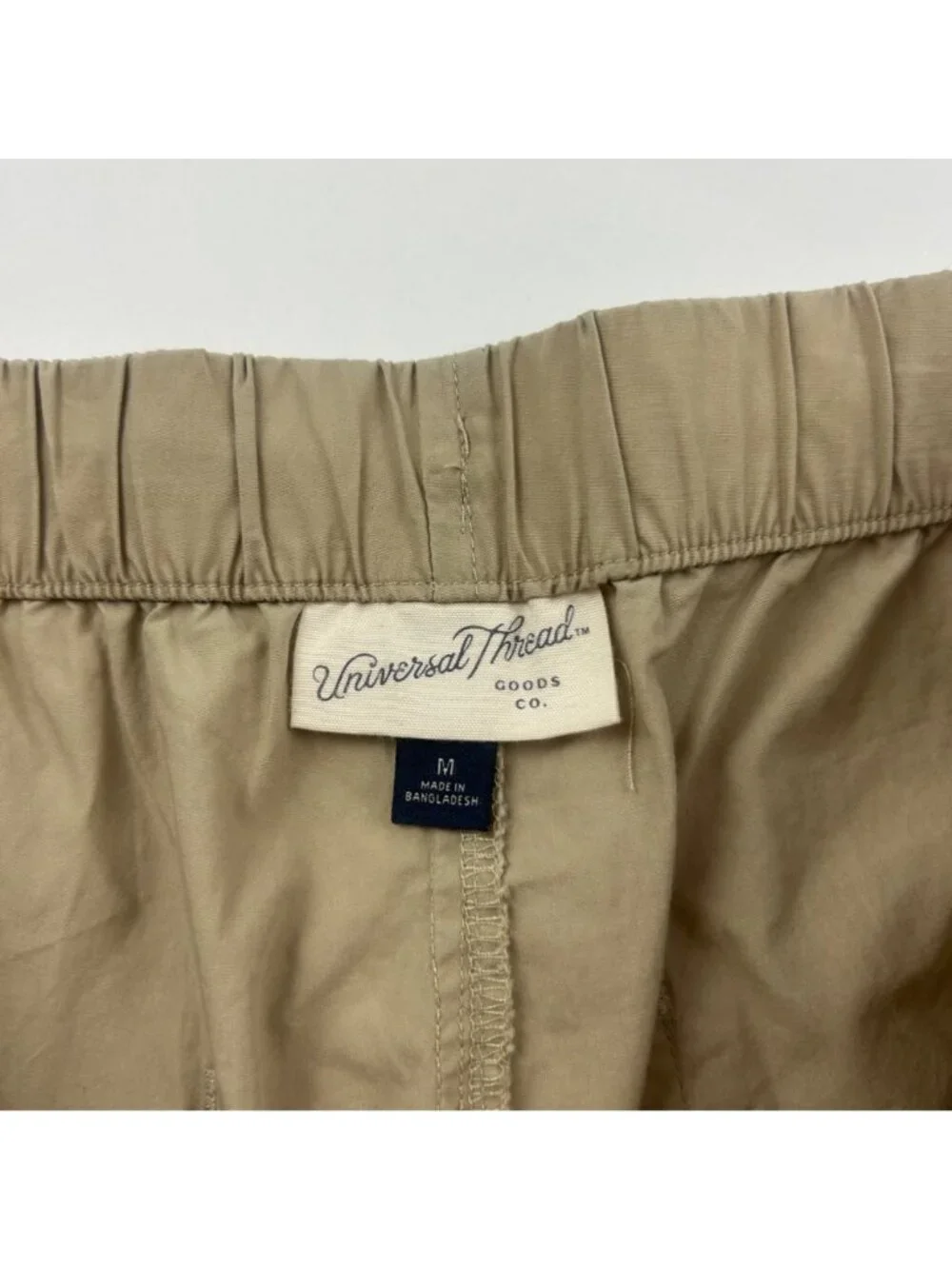 Universal Thread Khaki Poplin Canvas Wide Leg Cargo Pant M